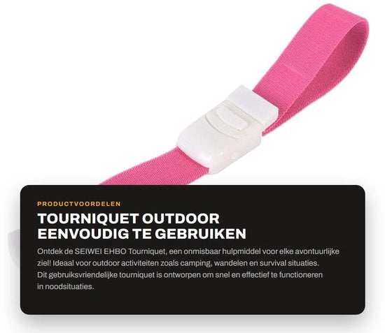 Kit di pronto soccorso portatile con tourniquet facile da usare - 39cm di lunghezza - resistente a shock - per campeggio e escursioni