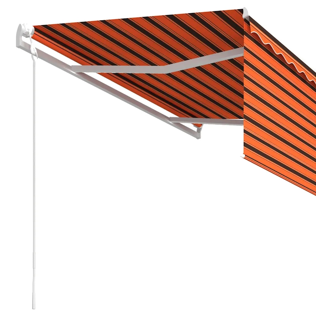 Tenda Retrattile Automatica Parasole 3,5x2,5m Arancio e Marrone 3069290