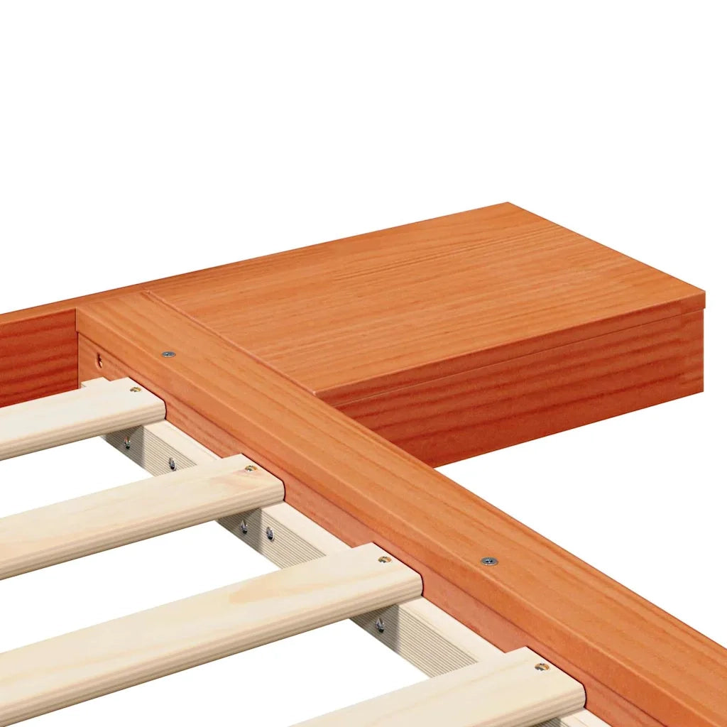 Struttura del letto-Giroletto Marrone 80 x 200 cm legno 150114