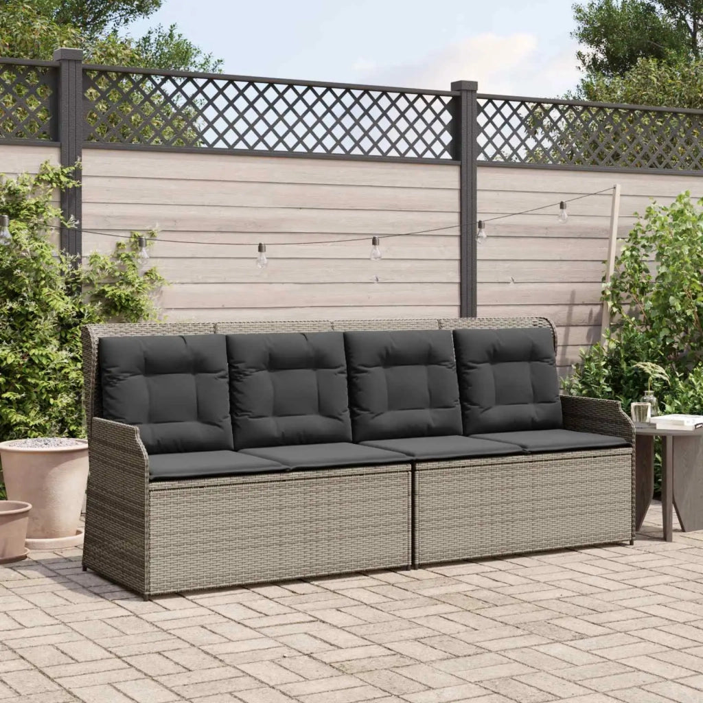 Panchina da giardino Grigio polyrattan 3394451