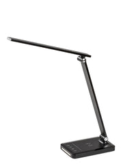 Lampada da scrivania LED nera dimmer USB 5W Rabalux