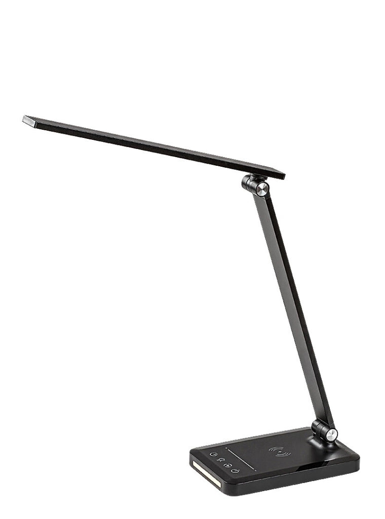 Lampada da scrivania LED nera dimmer USB 5W Rabalux