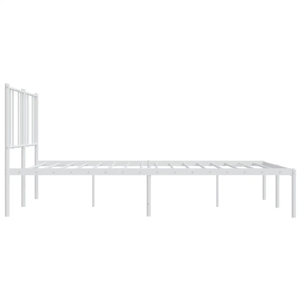 Giroletto con Testiera Metallo Bianco 180x200 cm