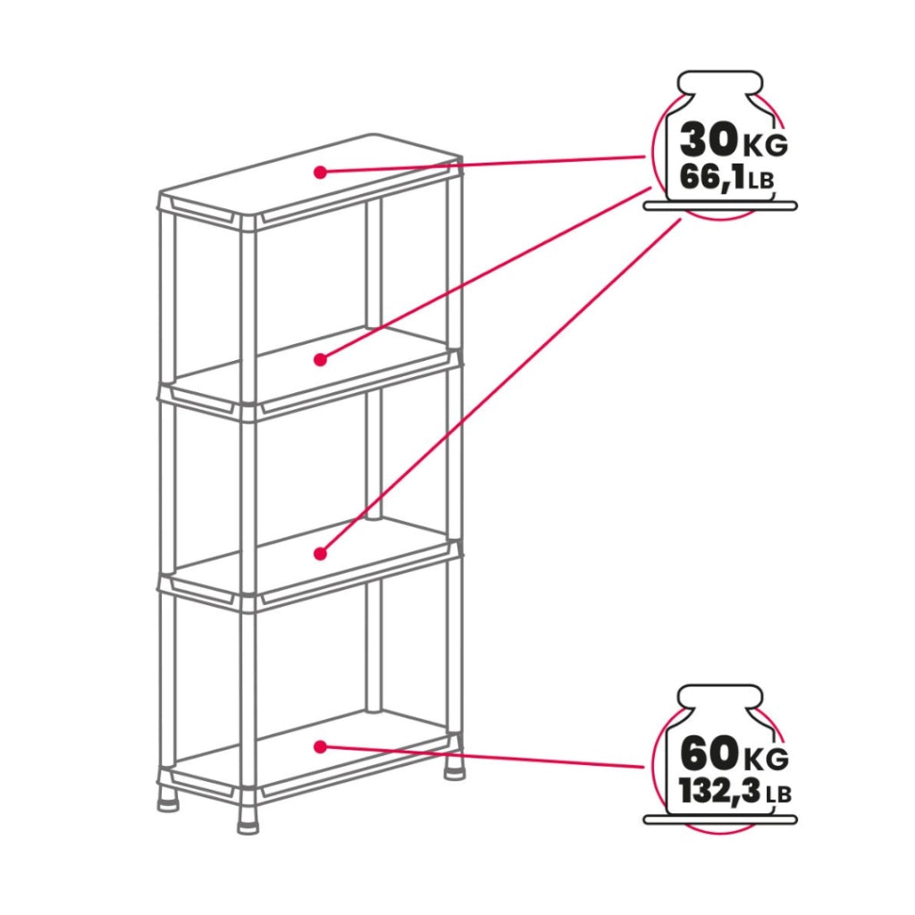Toomax SCAFFALE UNIVERSAL PRO 73 71X35XH180CM 5 RIPIANI.