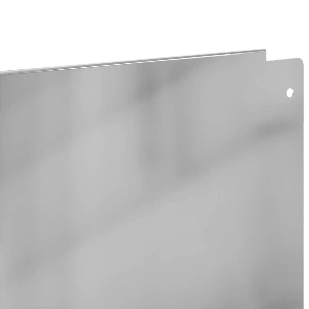 Bordura per Prato 10 pcs 100 x 15 cm Acciaio Argento 8008827