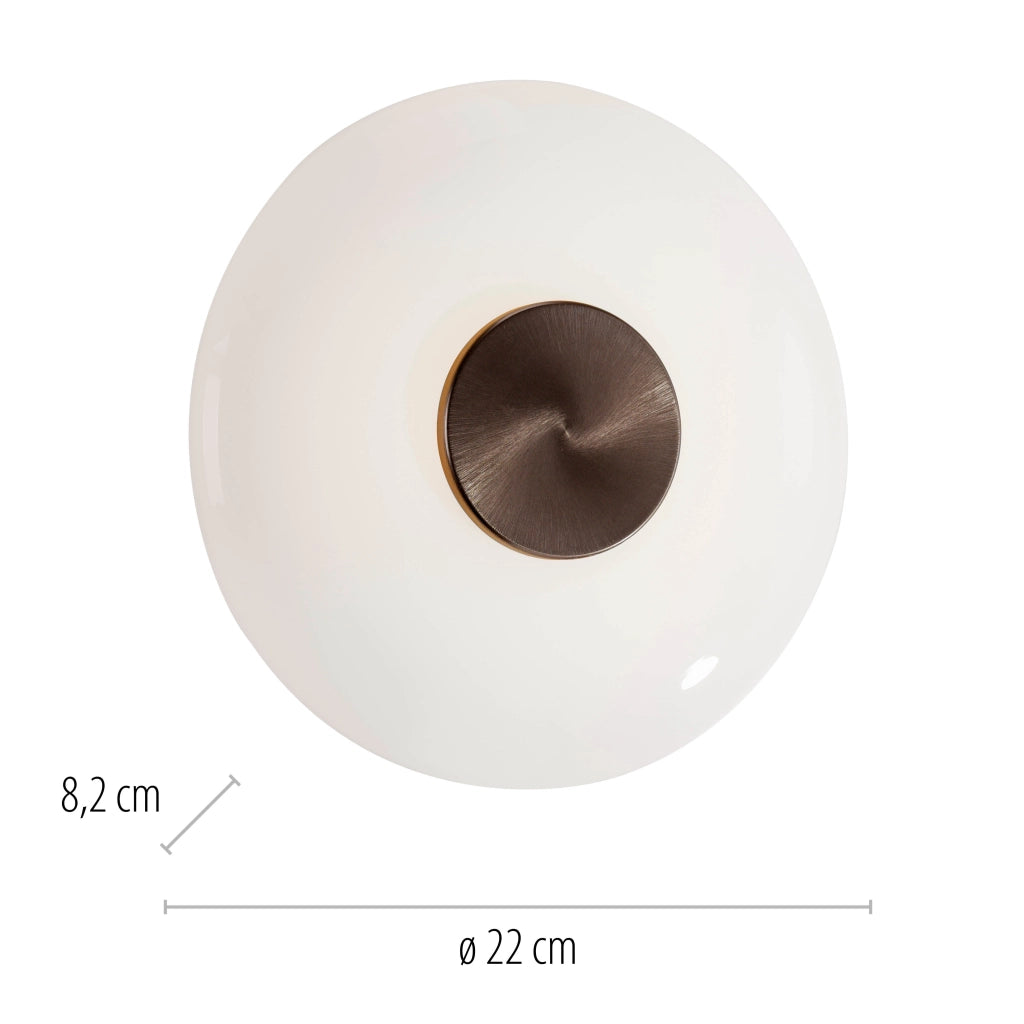 Plafoniera/Parete PURE VITRUM bronzo vetro Ø22 LED 11W