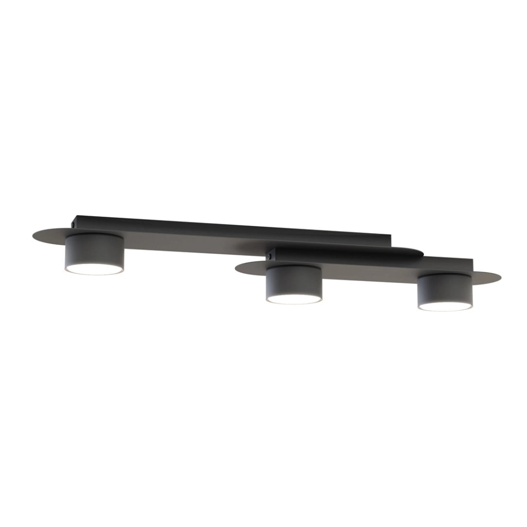Plafoniera minimalista nera 3 luci GX53 STILO Emibig