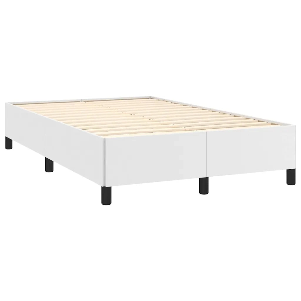 Giroletto Molle con Materasso e LED Bianco 120x190cm Similpelle 3270294