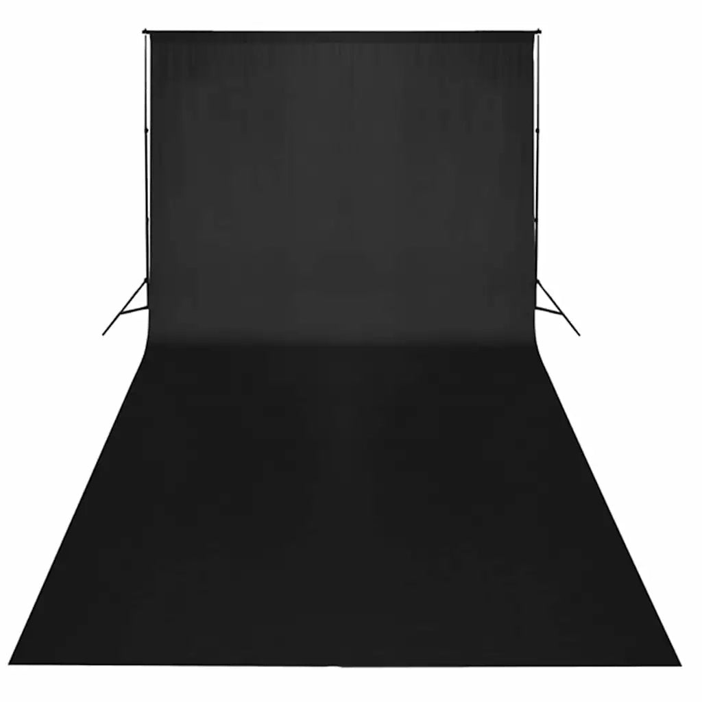 Set Studio Fotografico Fondale Nero 600x300 cm e Luci 160179