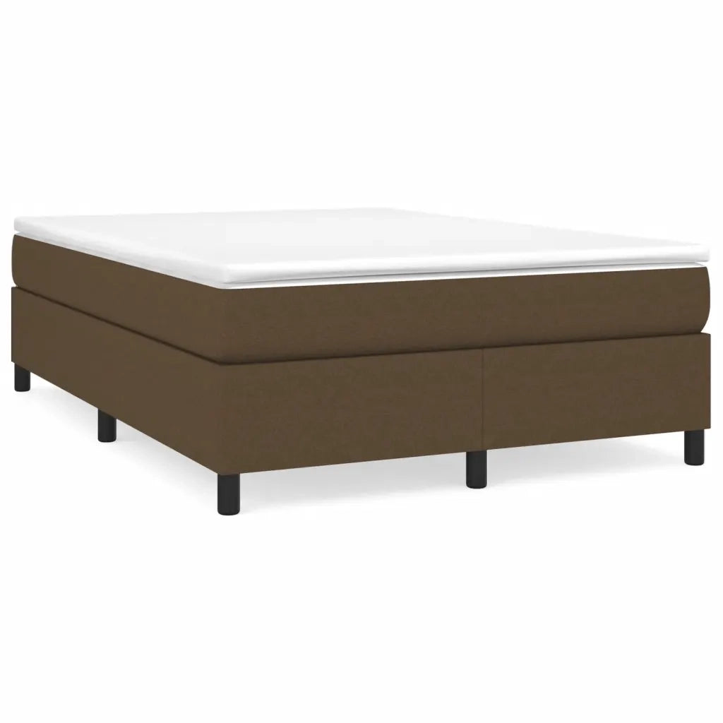 Giroletto a Molle con Materasso Marrone Scuro 140x200cm Tessuto 3144426