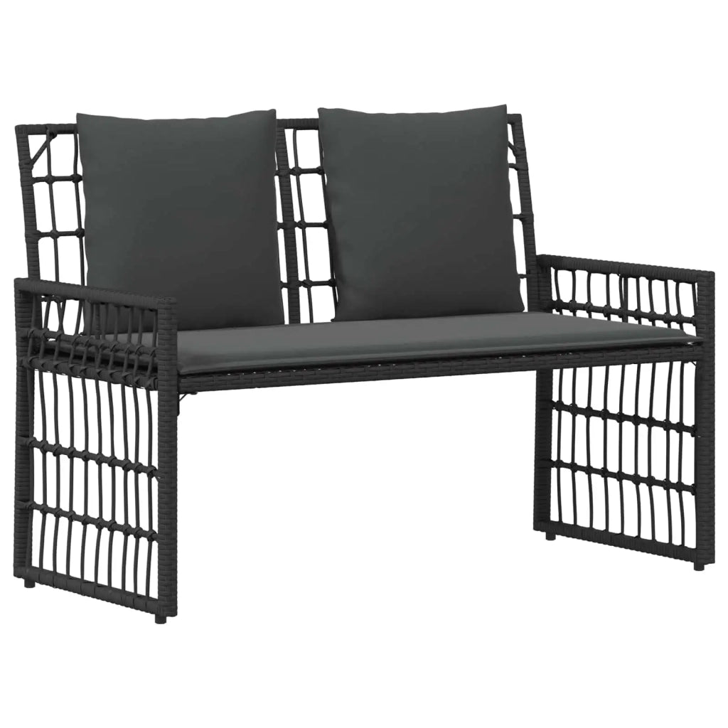 Set di Mobili da Esterno 4 pcs Nero e Grigio scuro 42025133