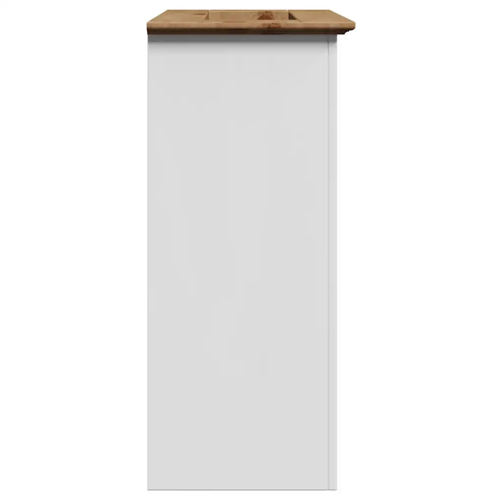 Mobile Lavabo da Bagno BODO Bianco e Marrone 70x35x80 cm 4016864