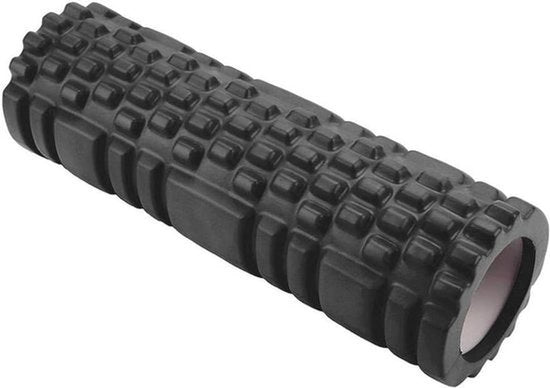 Mini Rullo di Massaggio - Tono Muscolare - Fisioterapia - Stiramento - Fitness - Nero - Adatto per esercizi di fitness e yoga