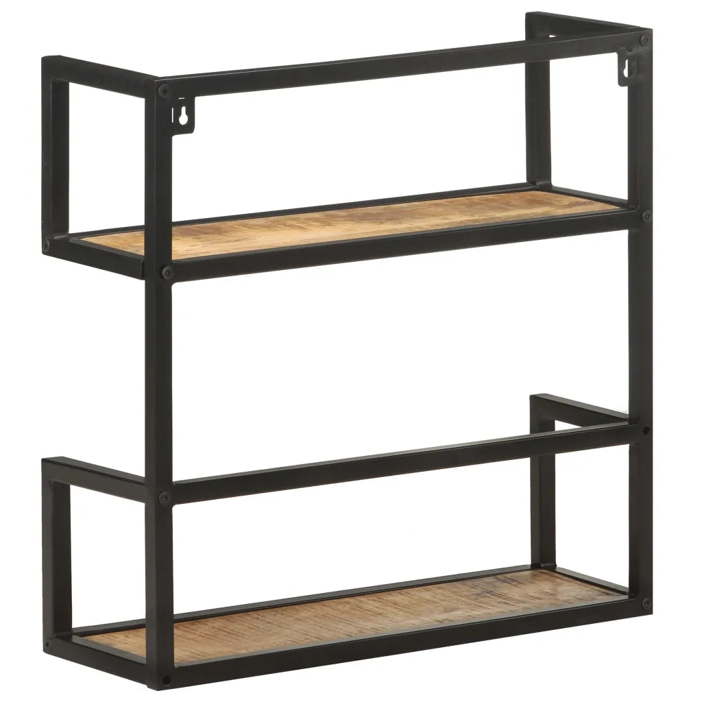 Scaffale a Muro 60x20x60 cm in Legno di Mango Grezzo 321076