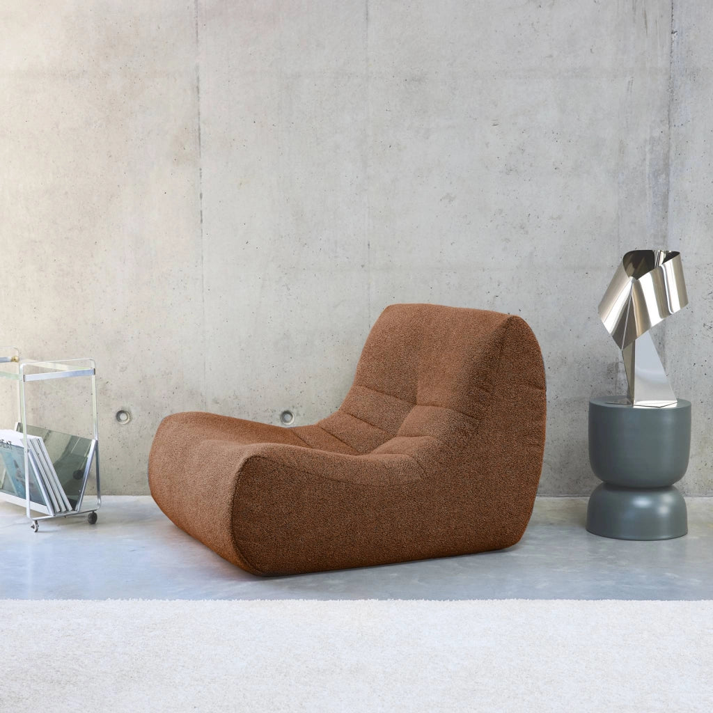 Modulo per divano modulare senza braccioli in bouclé, 1 posto,