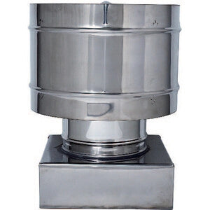 C FUMAIOLO A BOTTE INOX QUADRO INOX 30X30CM