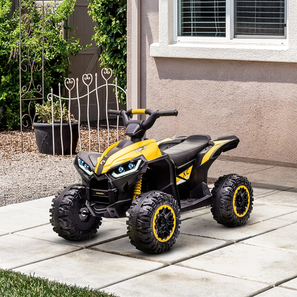Quad Elettrico per Bambini ¨C Minimal ¨C Giallo, LED, 12V