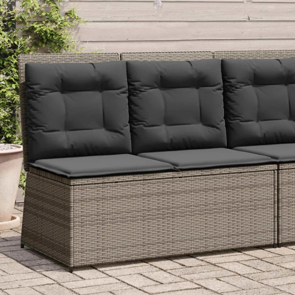 Panchina da giardino Grigio polyrattan 3394469
