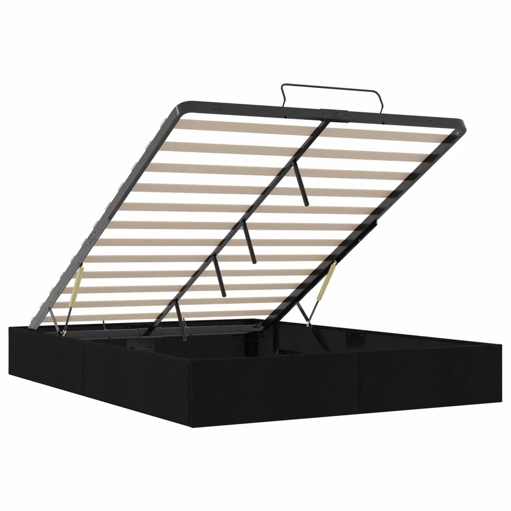 Letto ottomano Nero 153 x 203 cm Tessuto 3403070