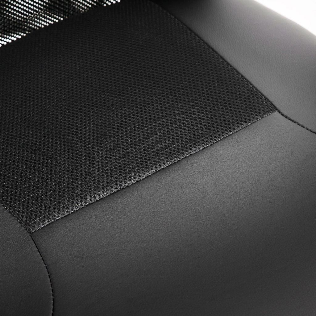 SEDIA DA UFFICIO Ergonomica 66x73x108-118 cm Similpelle Nera