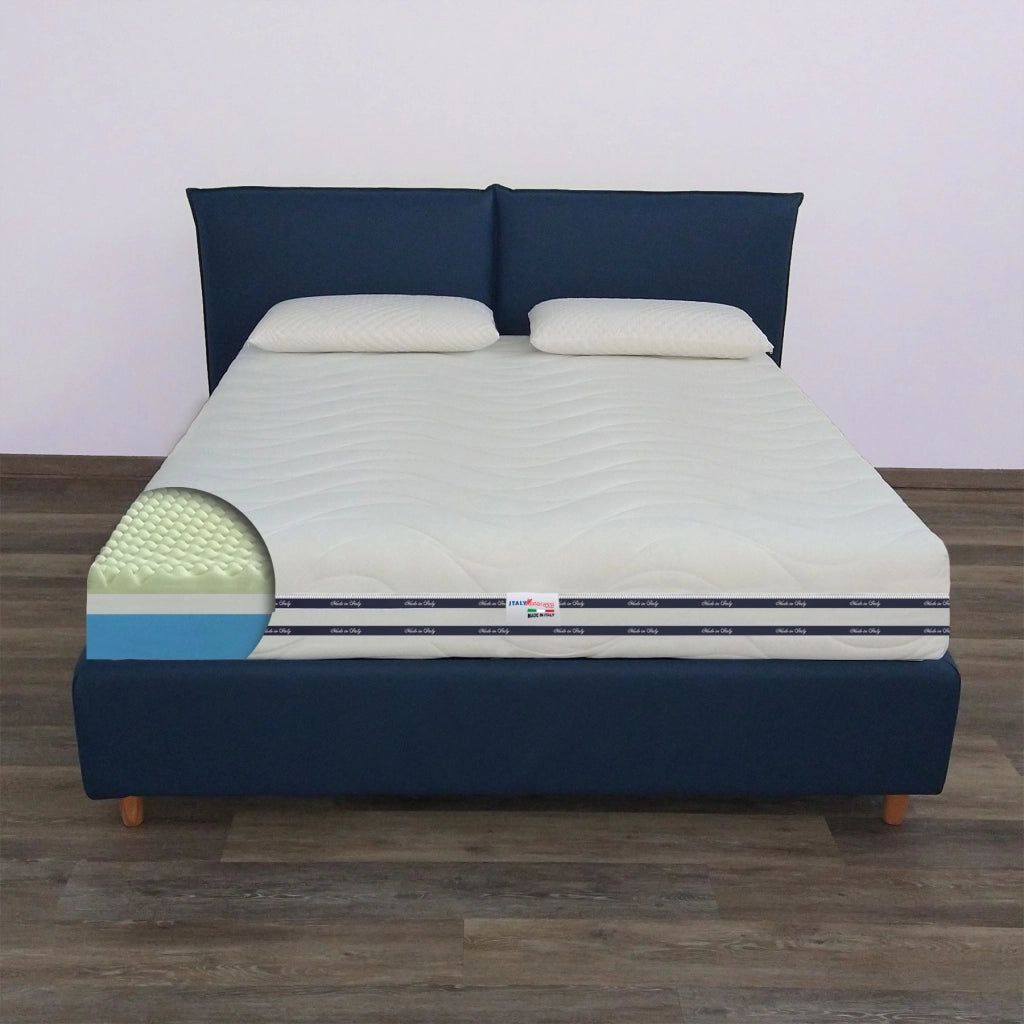 Materasso 1600 molle insacchettate e memory a zone 155x200 cm, Materasso trapuntato anallergico con CUSCINI PROMO, Materasso DETRAIBILE DISPOSITIVO MEDICO ALTO 24 Cm - MED 31
