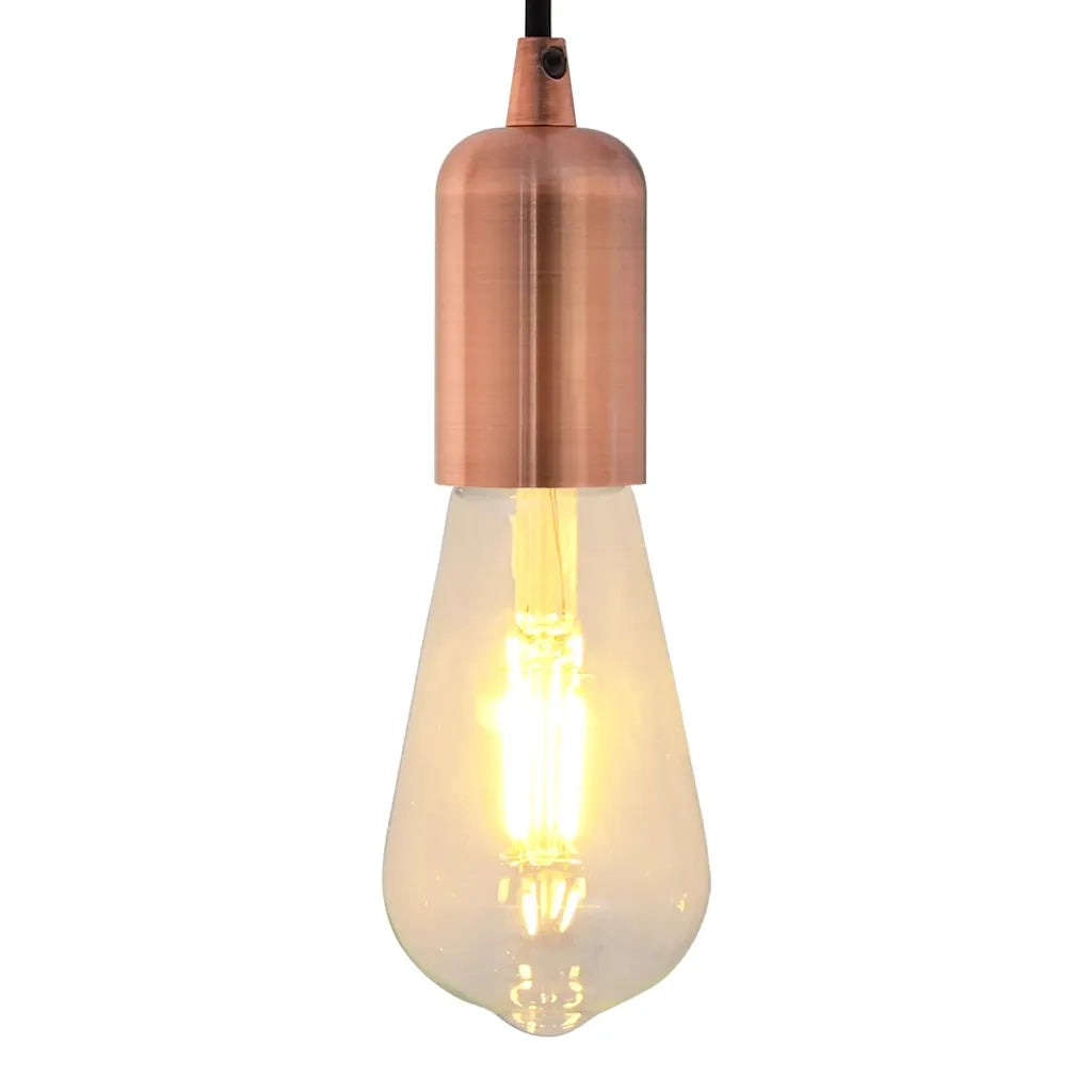 Portalampade 2 pz Rosso Bronzo E27