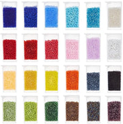 Set di 15600 Glasioni Ronde - Confezione Rimovibile - 24 Colori - Diametro 2 mm - Per Creare Gioielli