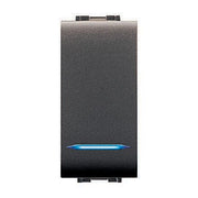 Deviatore Life Unipolare nero illuminato