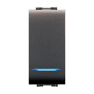 Deviatore Life Unipolare nero illuminato