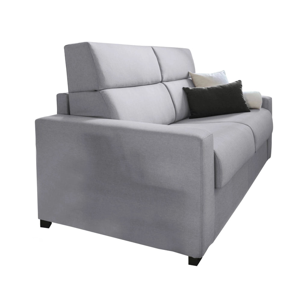 None, Divano Letto 2 Posti Sfoderabile Made in Italy, 180x95 cm Grigio