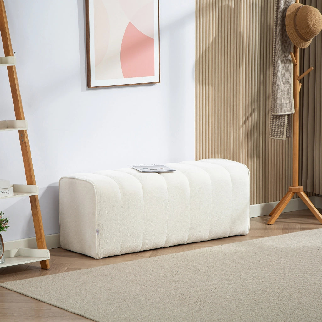Divano letto 2 posti ¨C zephmum ¨C crema, tessuto, 90x200