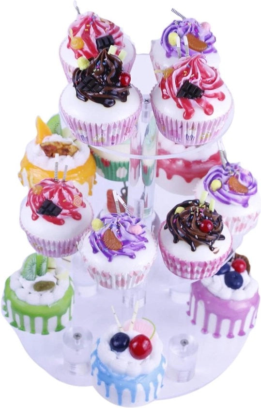 Stand per Cupcake a 3 Livelli - 47 Pollici tra 2 Livelli
