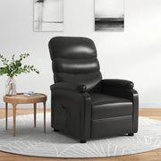 Poltrona Reclinabile Nera in Similpelle 342686