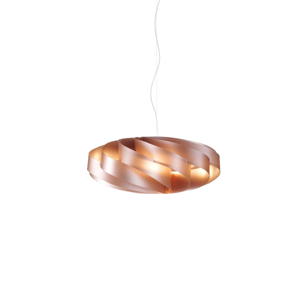 Sospensione Moderna Flat Polilux ® Rame E Metallo Cromo 1 Luce E14