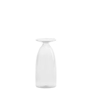 Vasetto Un Fiore capacità 22 cl in vetro borosilicato soffiato a mano trasparente, design elegante con imboccatura svasata e decoro raffinato