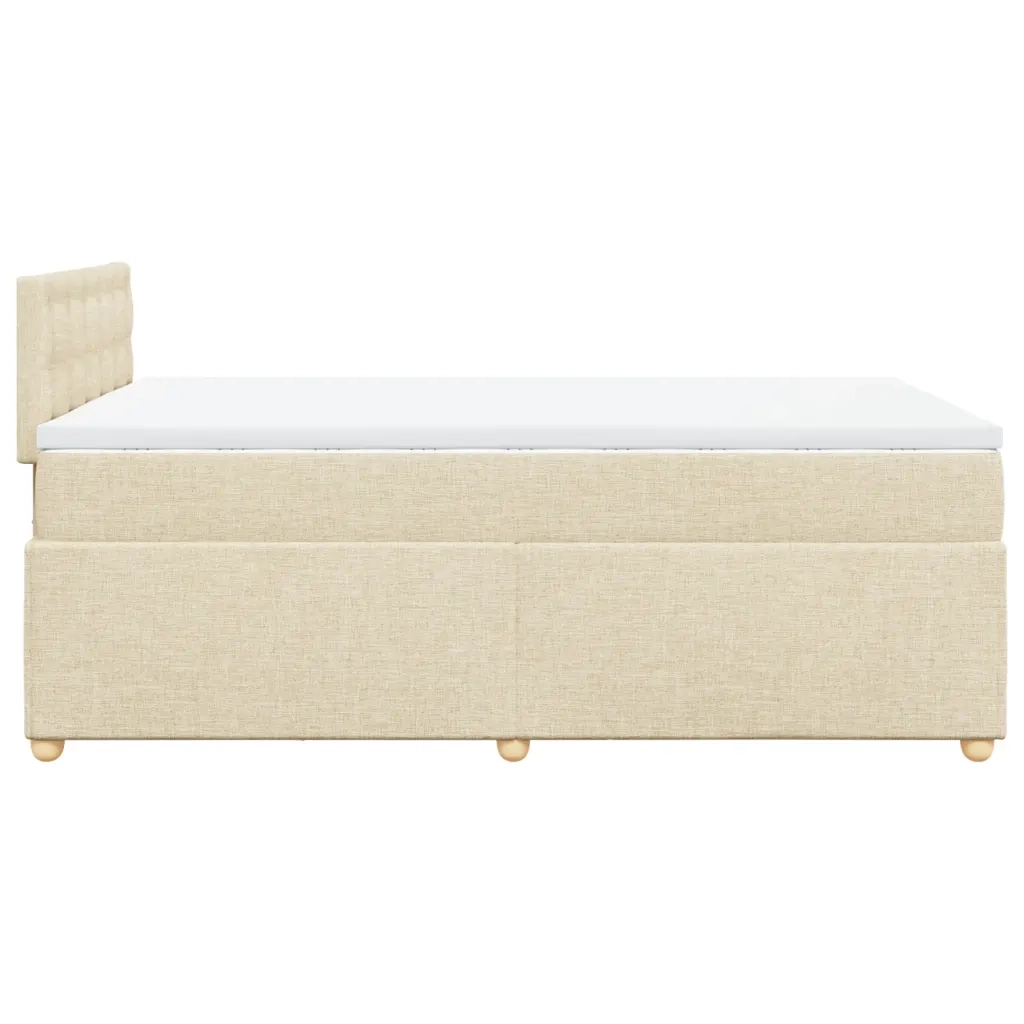 Giroletto a Molle con Materasso Crema 120x200 cm in Tessuto 3288966