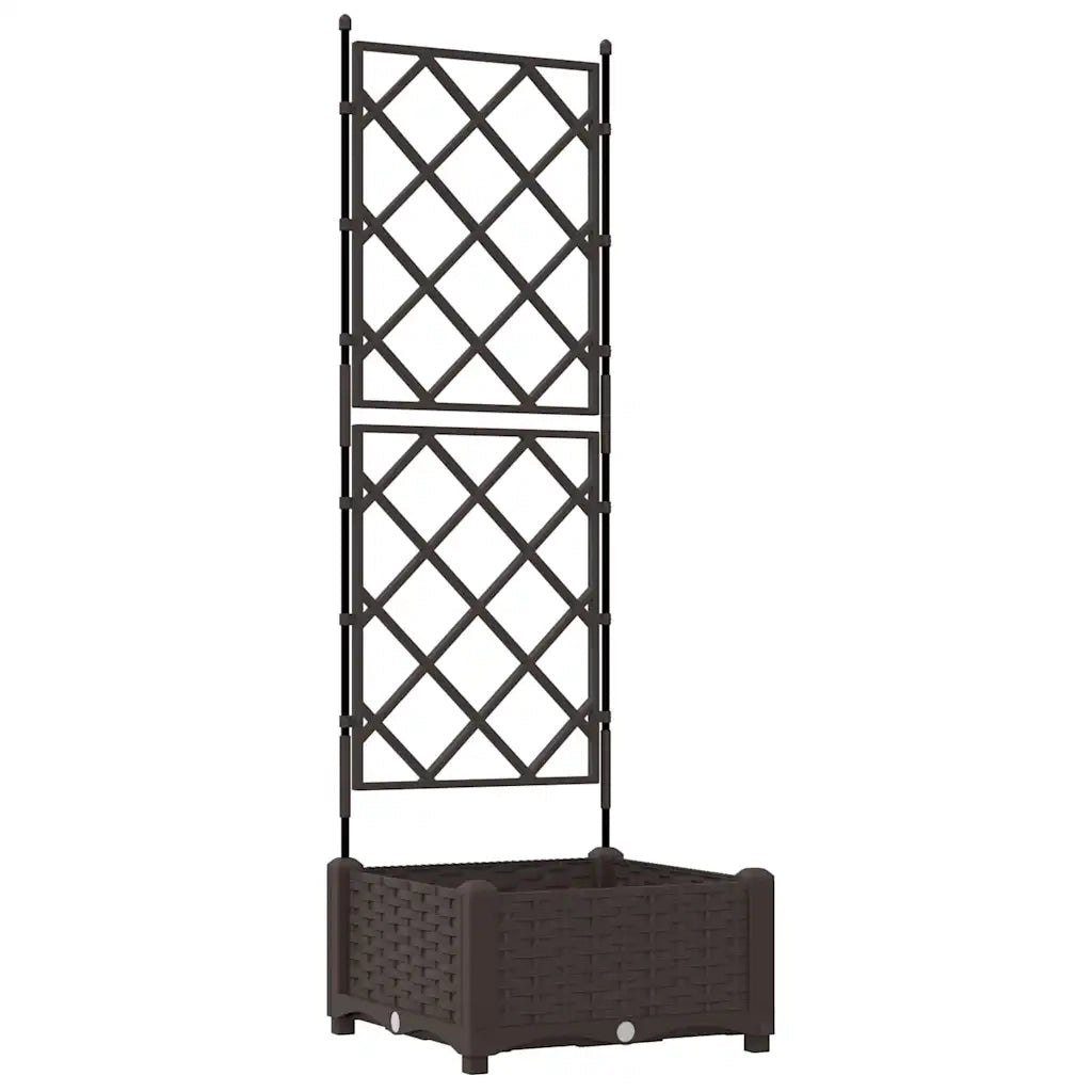 Vaso da giardino Marrone 40 x 40 x 125,5 cm Plastica 42002812