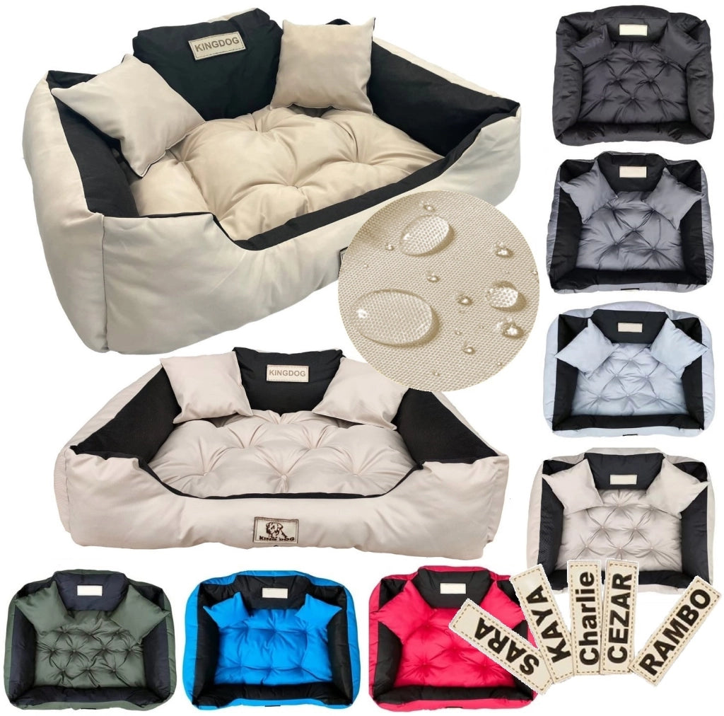 AIO FACTORY 100x75 cm KINGDOG Cuccia per cani impermeabile personalizzabile Beige