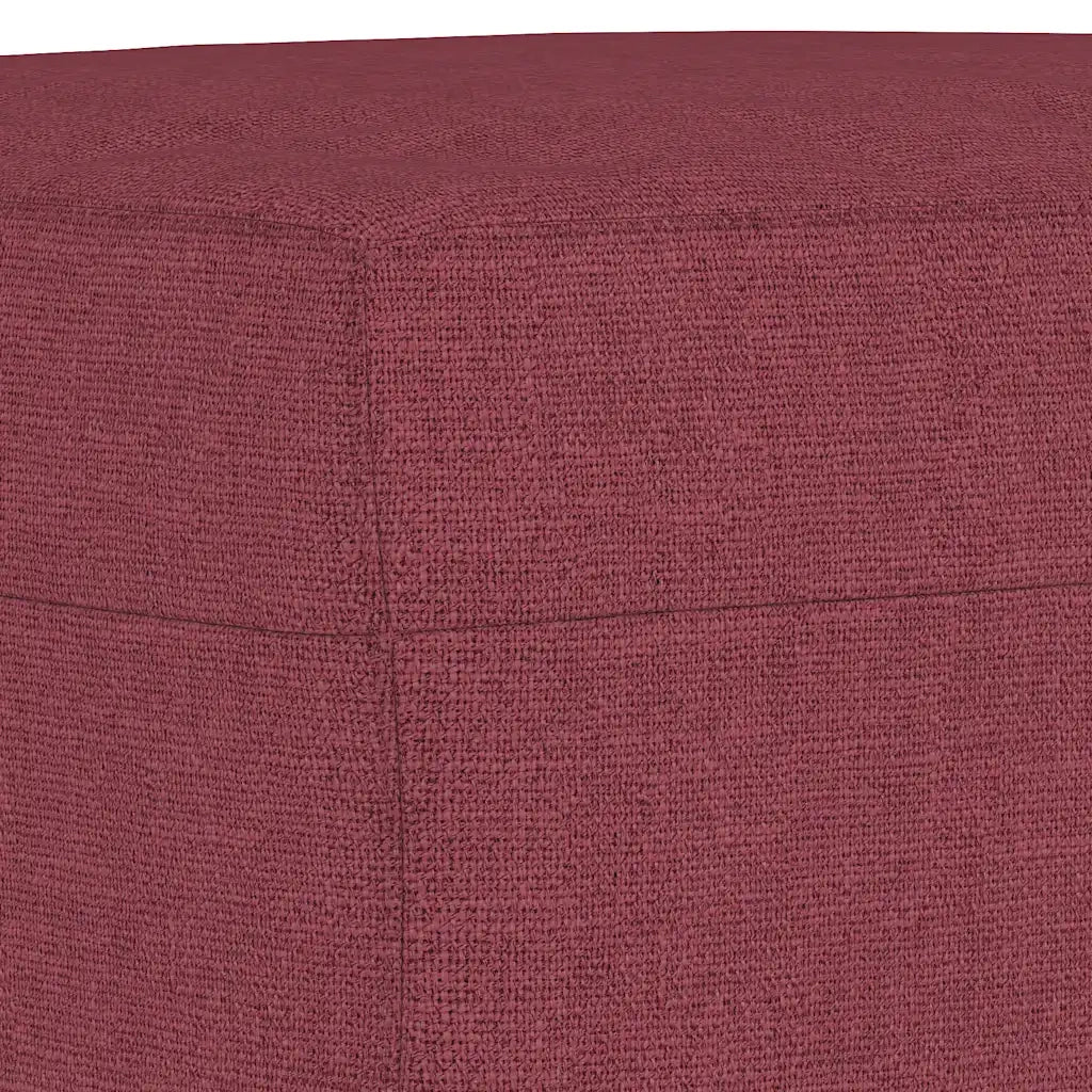 Set di Divani 3 pz con Cuscini Rosso Vino in Tessuto 3201816