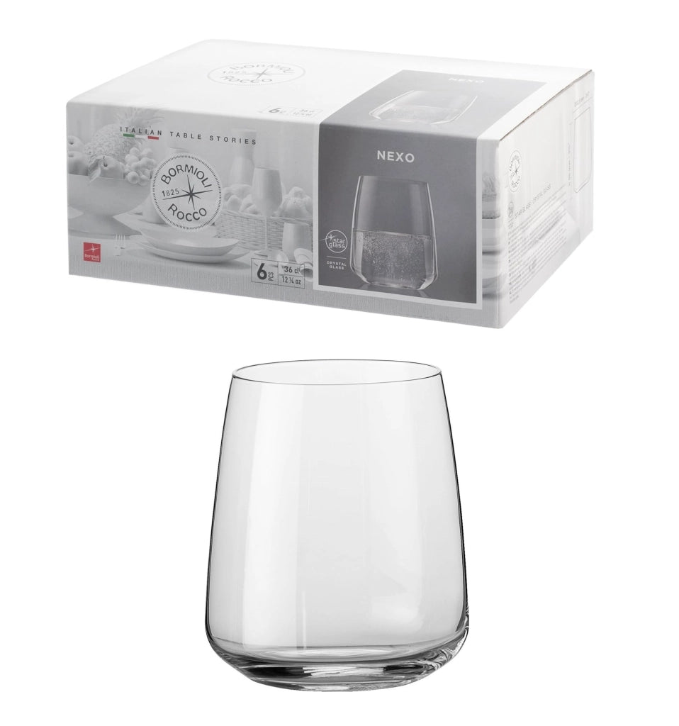 Set 6 Bicchieri da Tavola Nexo Acqua in Vetro 36 cl Bormioli
