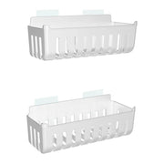 Coppia cestini doccia in termoplastica bianco incollaggio – Serie Jolly