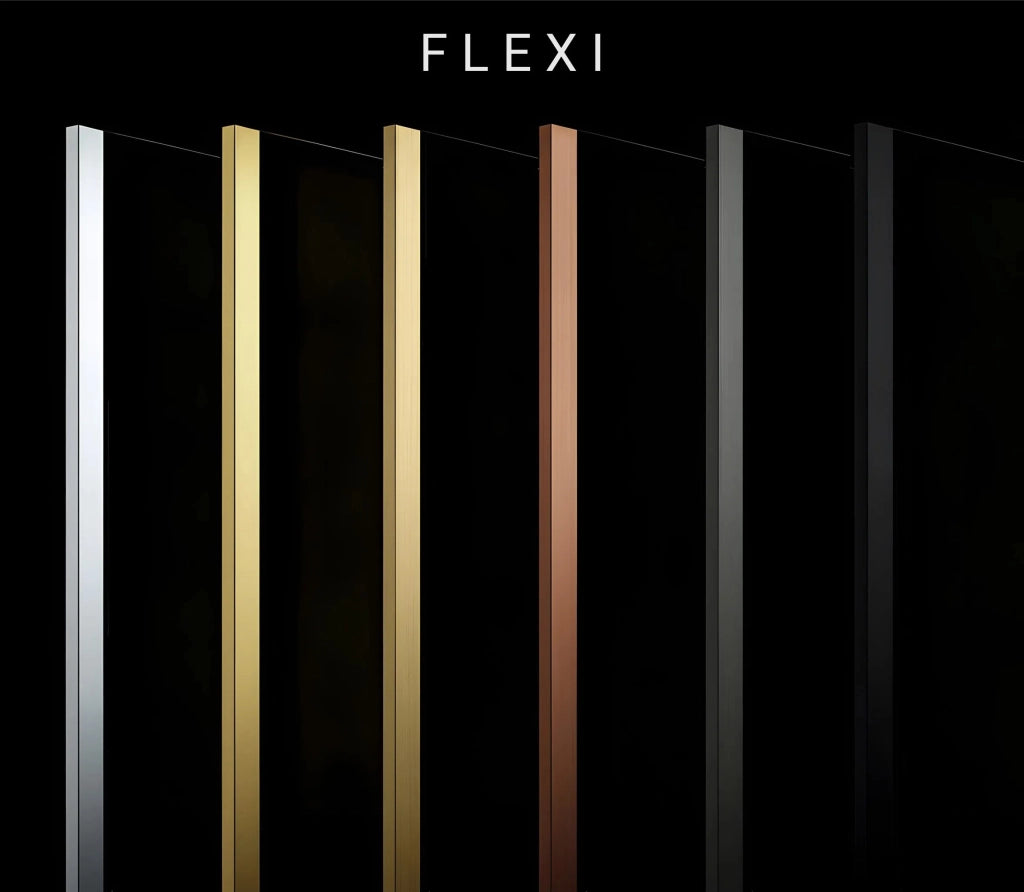 Parete Doccia Rea Flexi Transparent / Gold 110