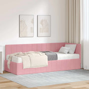 Struttura Letto Angolare con Materasso 2 pcs Grigio Velluto 3393841