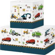 Set di 3 scatole di archiviazione per auto costruita a mano per bambini - Blu