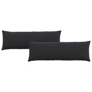 Cuscini da Divano 2 pz | Cuscini per sedie Nero 120 x 40 cm Tessuto in Cords
