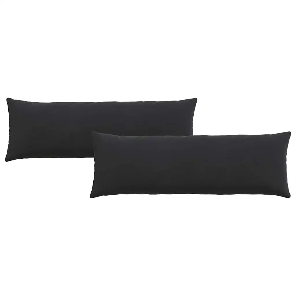 Cuscini da Divano 2 pz | Cuscini per sedie Nero 120 x 40 cm Tessuto in Cords