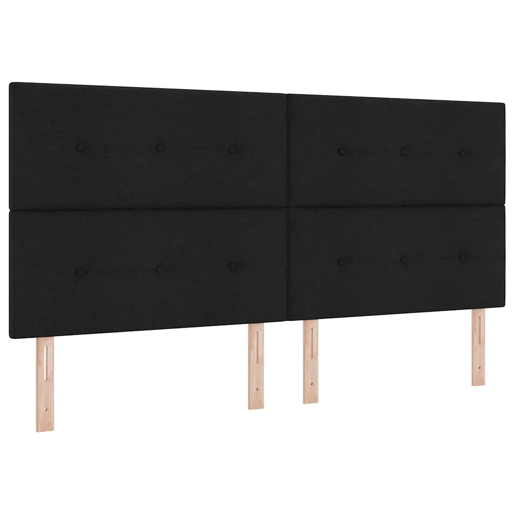 Letto a molle con materasso Nero 200 x 200 cm Tessuto 3339415