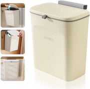 Bacchetta di Rifiuti Premium per Compostaggio - 9L con Coperchio e Appoggio - Ideale per Camping e Bagno