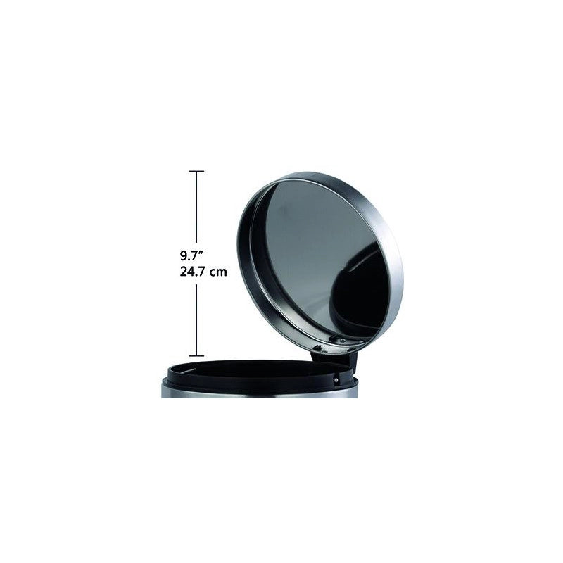 Pattumiera a pedale Vigor, inox 12 litri, 25x40h cm