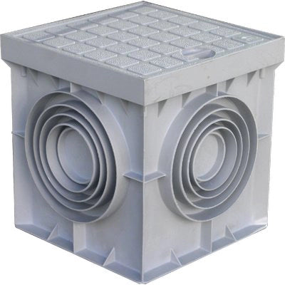 POZZETTO DERIVAZIONE + CHIUSINO  PLASTICA CM 40X40